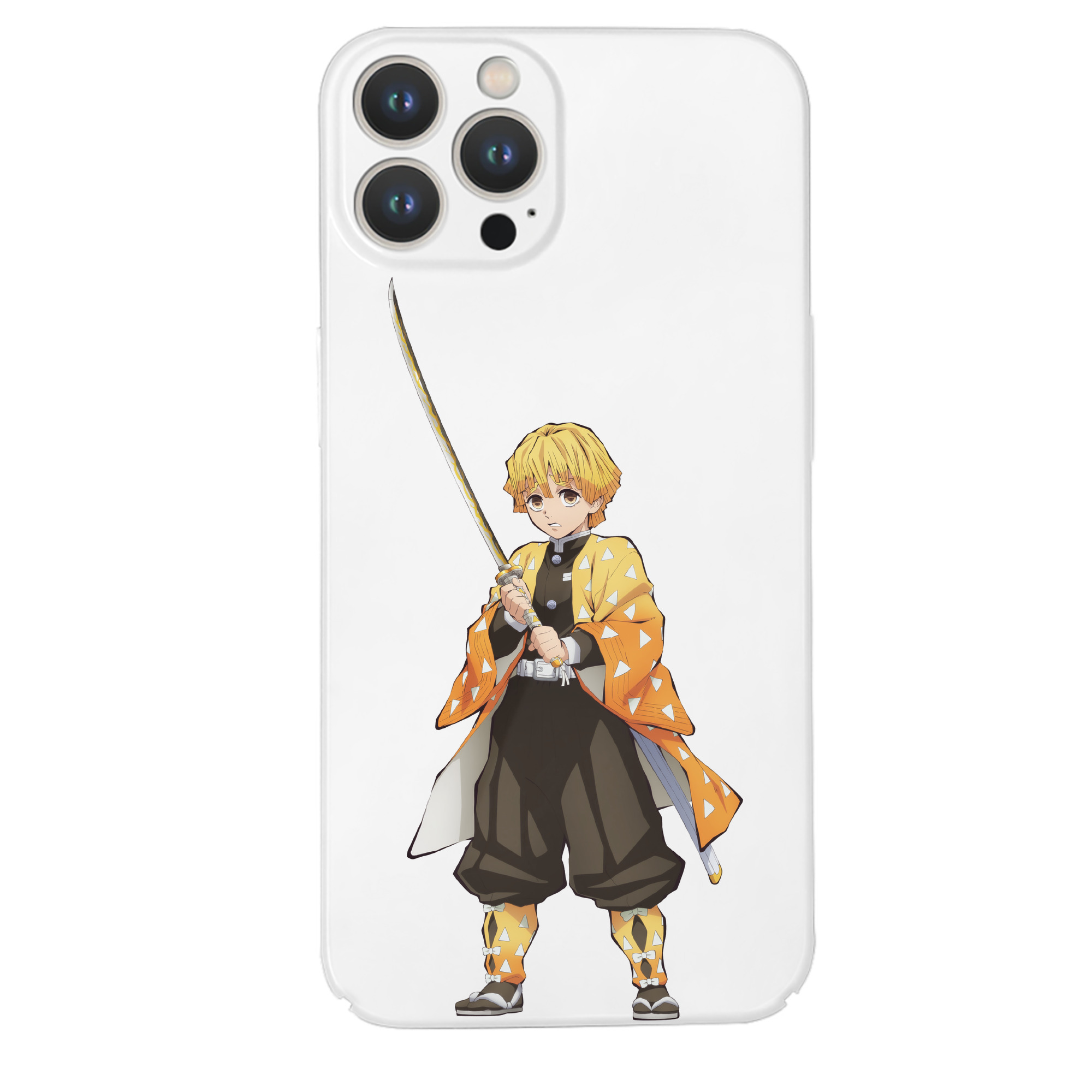 （画像用） 鬼滅の刃（きめつのやいば）我妻 善逸／あがつま ぜんいつ Agatsuma Zenitsu 【iPhone 14シリーズ対応】ハードケース